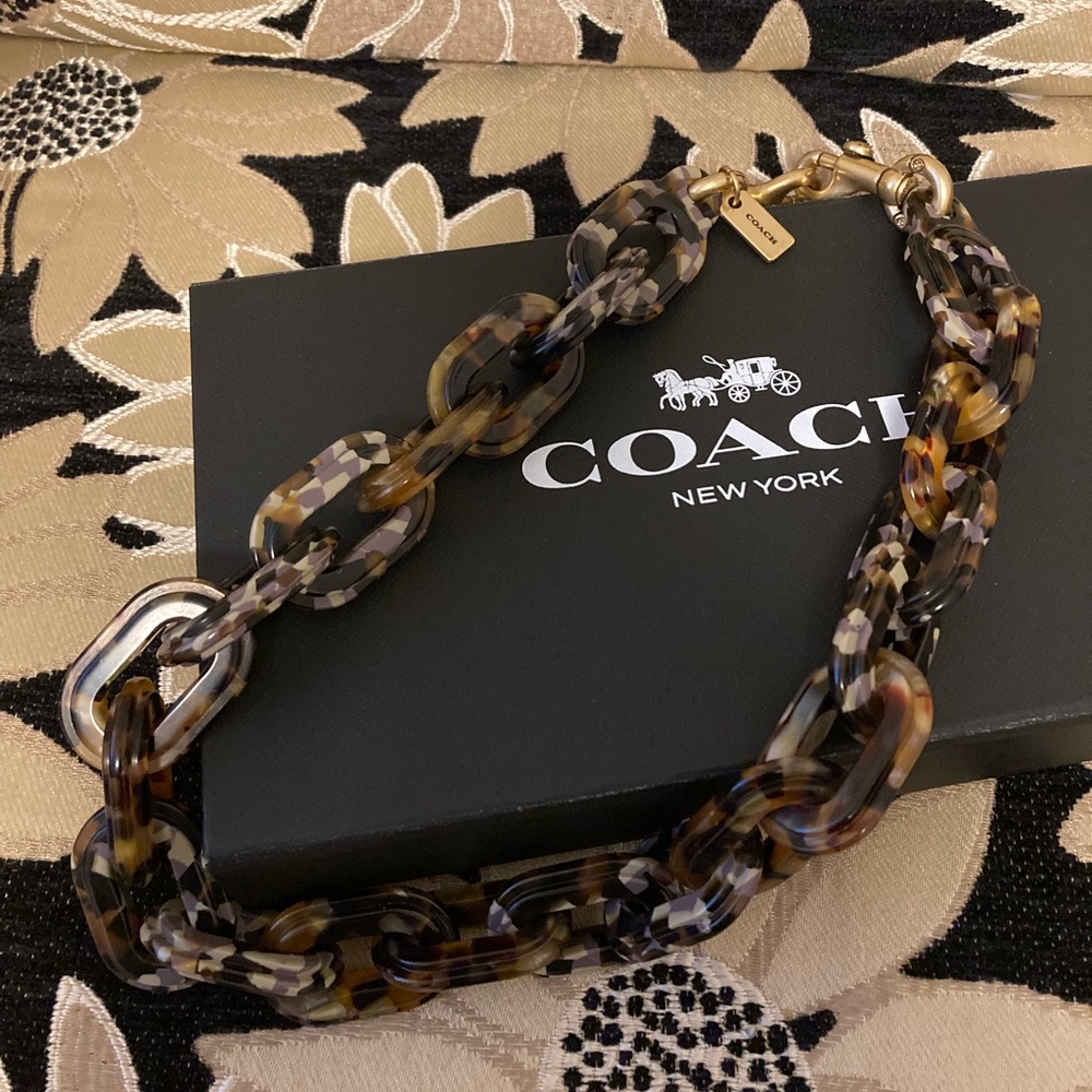 Coach Tortoise and Brass Strap